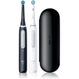 Oral B iO4 DUO periuta de dinti electrica cu sac Black &amp; White 2 buc