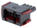 Conector Automotive JPT Mamă 4-Pin Negru, TE Connectivity