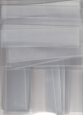 POSETE TIMBRE MARCA HAWID, (GERMANIA), TRANSPARENTE, LOT DE 100 BUCATI, LATIME 40 MM foto