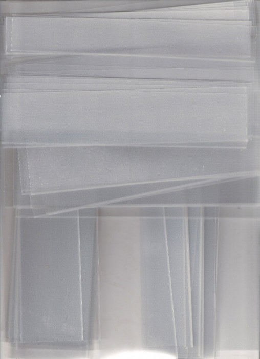 POSETE TIMBRE MARCA HAWID, (GERMANIA), TRANSPARENTE, LOT DE 100 BUCATI, LATIME 40 MM