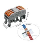 Conector 3+3 cu sina portocaliu pentru cablu maxim 4 mm, Oem