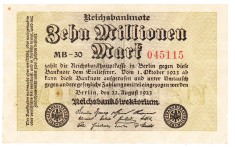 Germania 10 000 000 Mark Marci 1923 P-106 Seria 045116
