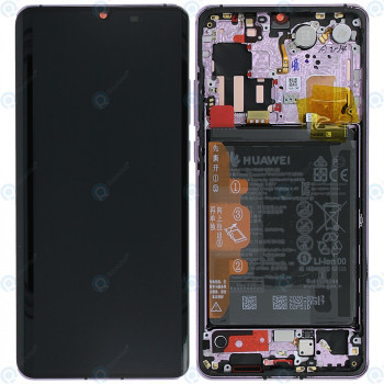 Huawei P30 Pro (VOG-L09 VOG-L29) Capac frontal al modulului de afișare + LCD + digitizer + baterie mystic lavender 02353DGM foto