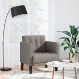 vidaXL Canapea Scaun cu cotiere, gri taupe, 53 cm, textil
