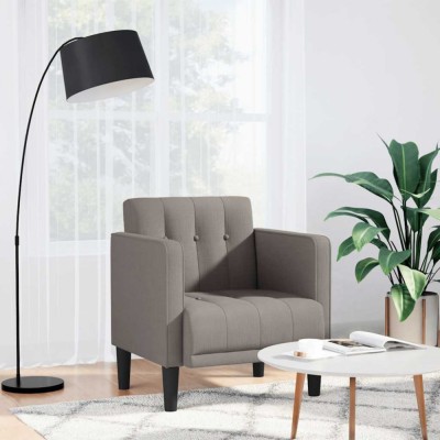 vidaXL Canapea Scaun cu cotiere, gri taupe, 53 cm, textil 4100547 foto