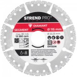 Disc diamantat segmentat, universal,&nbsp;vacuum brazed, taiere umeda si uscata, 115 mm, Strend Pro Premium&nbsp;