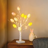 Decor copăcel cu ouă de Paște - 10 ouă, 24 LED-uri - 50 cm - 3 x AA_57945