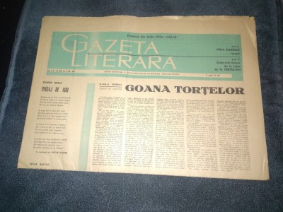 ZIARUL GAZETA LITERARA 9 IULIE 1964 foto