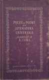 Poezii si poeme din literatura universala - Carte beletristica poezie