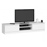 Comoda pentru TV, placa laminata, 4 rafturi, alb, 160x40x33.4 cm