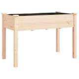 Cumpara ieftin Jardiniera cu captuseala, 118x59x76 cm, lemn masiv de brad