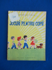 NICOLAE JULA - JOCURI PENTRU COPII , ILUSTRATII DUMITRU NEGREA , 1961 foto