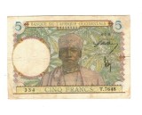 Africa Occidentala Franceza 1941 - 5 franci, circulat