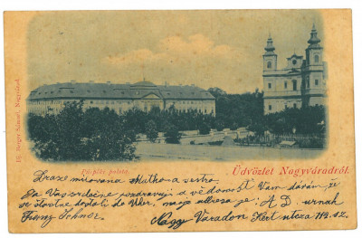 3776 - ORADEA, Church, Litho, Romania - old postcard - used foto