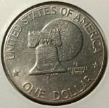Dollar 1976 Philadelphia, Type 2, litere ascuțite. Cu-ni., America de Nord, Cupru-Nichel