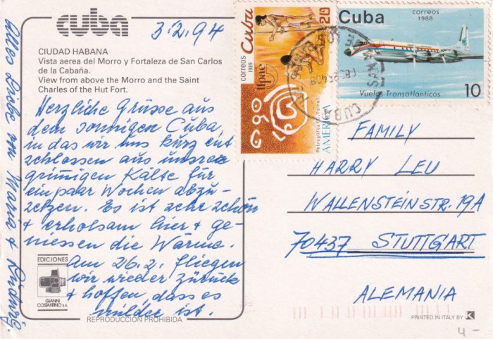FILATELIE TEMATICA - PLIC CUBA TEMATICA AVIATIE