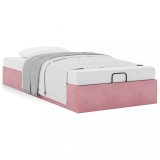VidaXL Cadru de pat otoman fără saltea roz 90x200 cm catifea