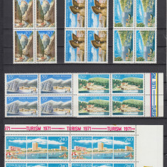 ROMANIA 1971 LP 761 TURISM BLOCURI DE 4 TIMBRE MNH