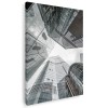 Tablou canvas zgarie-nori spre cer alb, gri, negru 1257 Tablou canvas pe panza CU RAMA 70x100 cm