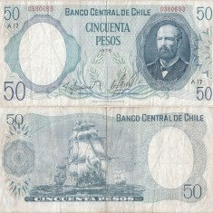 1975 , 50 pesos ( P-151a.1 ) - Chile