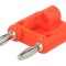 Punte stacabilă banană 4mm roșie 15A x2