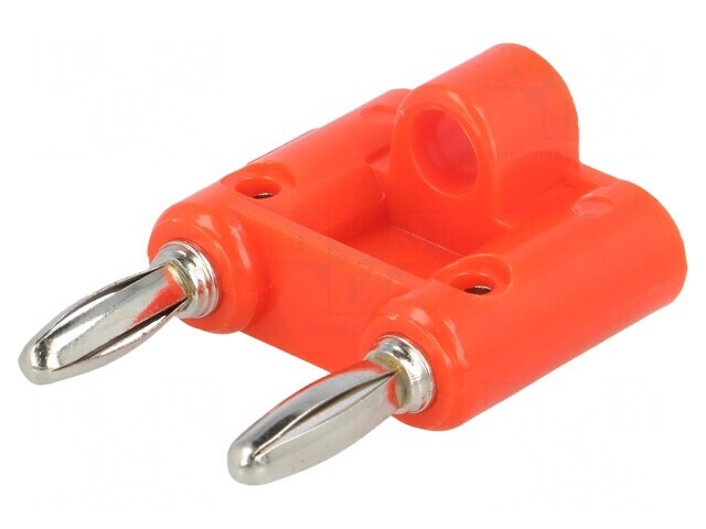 Punte stacabilă banană 4mm roșie 15A x2