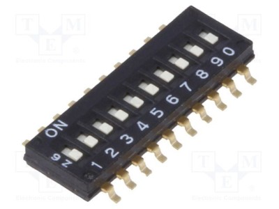 Comutator DIP-SWITCH 10 sec&amp;Aring;&amp;pound;iuni ON-OFF 0,025A/24VDC OMRON foto