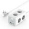 Prelungitor tip cub Tessan TS-306-C, 6 prize, 2 USB, 1 USB-C, 3A, cablu 2m