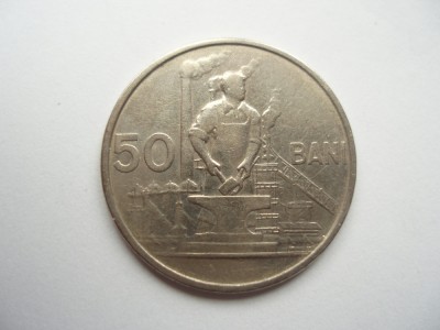 ROMANIA - 50 bani 1955, RPR , L14.16 foto