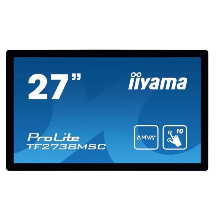 Monitor touchscreen iiyama ProLite TF2738MSC, 27&quot;, LED, FHD, 5 ms, boxe, USB, DVI, DisplayPort, HDMI, negru