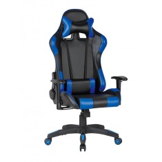 Scaun gaming GN90 Silverstone, suport lombar, perna tetiera, cotiere reglabile, rotativ, mecanism multiblock, 150 kg, negru albastru
