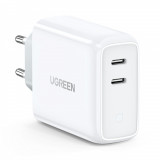 &Icirc;ncărcător Rapid Ugreen 2xUSB-C 36W PD Alb (CD199) 70264-UGREEN