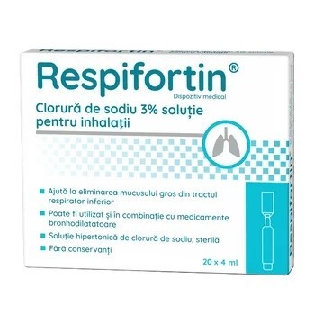 RESPIFORTIN CLORURA SODIU 3% INHALATII 4ML*20FIOLE