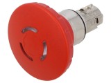 Comutator Siguranță EAO 22mm, Cap Ciupercă Roșu, 2 Poziții