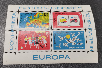 Romania Colita Lp 891 Conferinta pentru Securitate si Cooperare 1975 Mnh foto