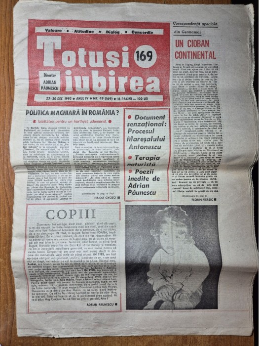 ziarul totusi iubirea 23-30 decembrie 1993