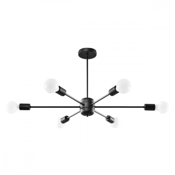 Candelabru LANGO 6 negru, Sollux Lighting