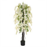 Outsunny Plante Artificiale Fără &Icirc;ntreținere, Perfect pentru Decorarea Casei, 165 cm, Alb | Aosom Romania