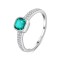 Inel piatra verde argint ARG295C