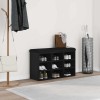 Bancă pentru pantofi Negru 80 x 30 x 48 cm Lemn compozit