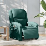 Fotoliu rabatabil electric, verde &icirc;nchis, material textil