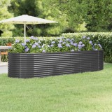 vidaXL Strat &icirc;nălțat grădină 322x100x68 cm oțel vopsit electrostatic