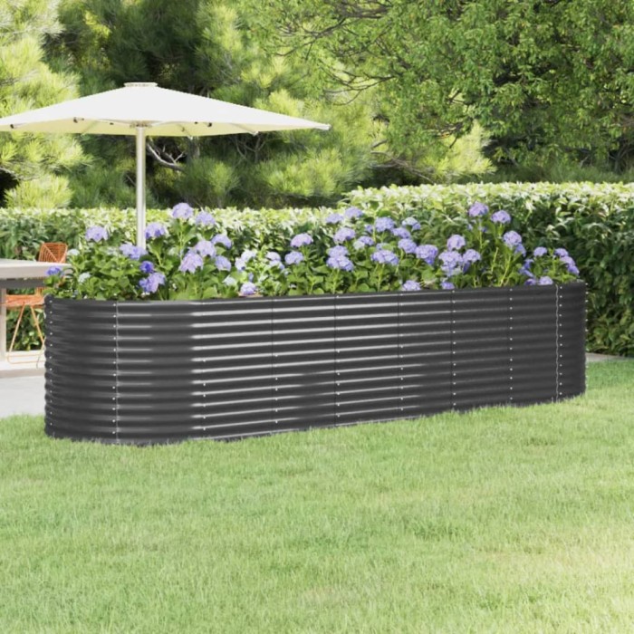Strat &icirc;nălțat grădină 322x100x68 cm oțel vopsit electrostatic