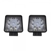 Set 2 Proiectoare Auto LED Patrate 54W, 9 LED/Proiector, 6500K, 10-30V, IP67, Aliaj Aluminiu, Durata 30000h+, 3.5cm