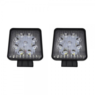 Set 2 x Proiectoare auto patrate, 54W/set, 9LED, 3.5 cm, 10/30V foto