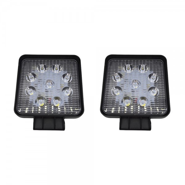 Set 2 x Proiectoare auto patrate, 54W/set, 9LED, 3.5 cm, 10/30V