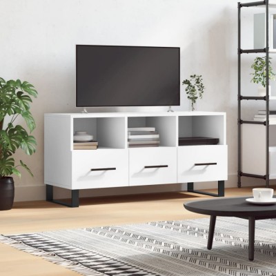vidaXL Dulap TV, alb, 102x36x50 cm, lemn prelucrat 829060 foto