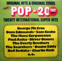 Vinil LP Various &lrm;&ndash; POP 20 - 20 International Super Hits (VG++)