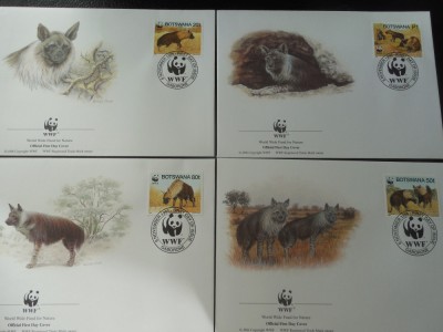 Botswana-Fauna,Hiene-set complet FDC foto