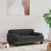 Pat caini vidaXL negru 70x45x30cm piele ecologica, rezistent, suprafata dormit 49x40 cm, max 50kg